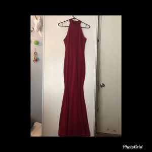 Burgundy prom dress